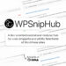 WP SnipHub