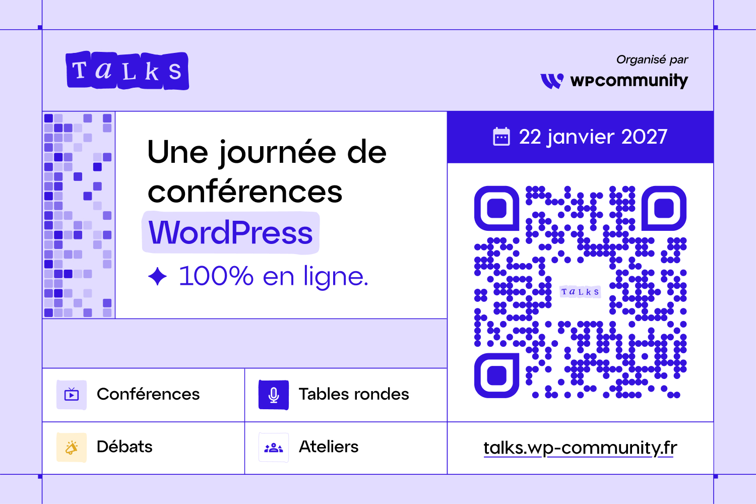WP Community Talks : Une journée de conférences WordPress 100% en ligne